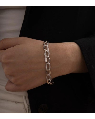 Pulseras eslabones trenzados delgada