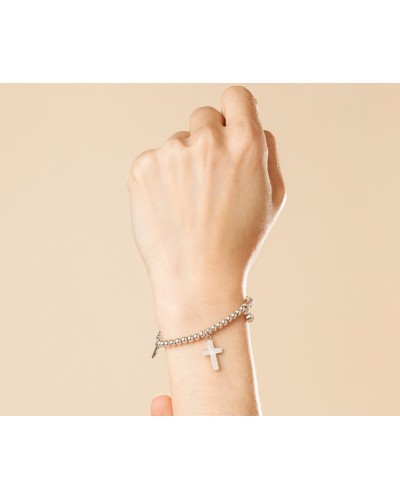 Pulsera Acero Cruz