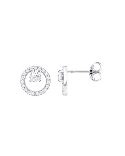 Pendientes Plata de ley con circonitas blancas