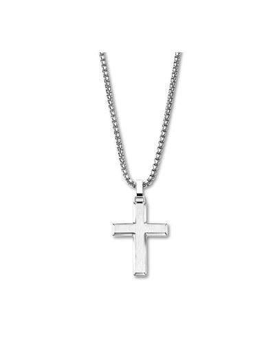 Cadena y cruz de acero