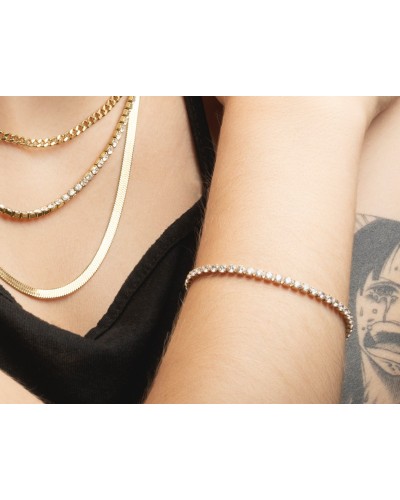 Pulsera Riviere Acero Dorado
