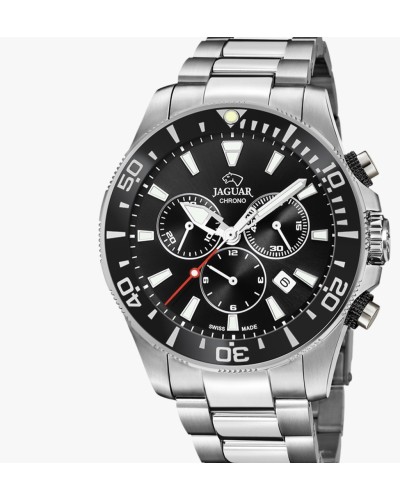 Reloj jaguar metal esfera negra