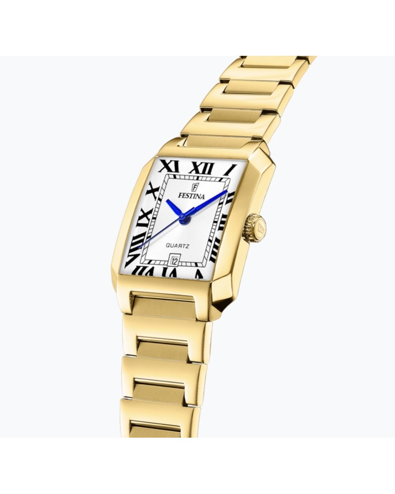 Reloj festina dorado rectangular tendencia