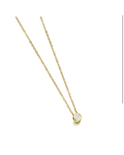 Gargantilla diamante  oro amarillo