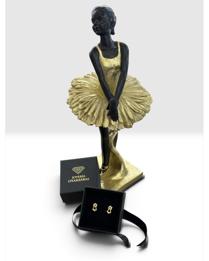Pendientes Virgen del Pilar oro 18 quilates