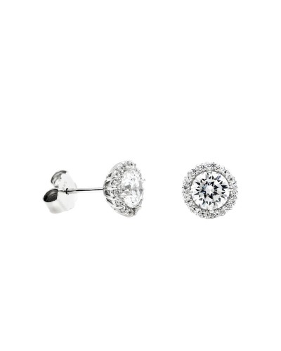 Detalles Pendientes brillantes pequeños con circonitas. Pendientes elegantes que darán un toque de brillo a tu oreja y a todos t