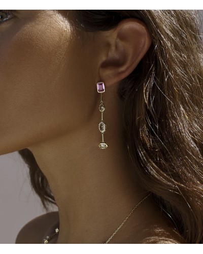 Pendientes largos elegantes, pendientes joya