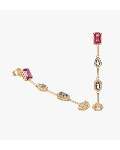 Pendientes largos elegantes, pendientes joya