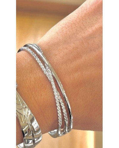 Pulsera Media Caña en plata de ley